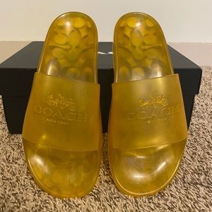 Coach logo women flip flops size 8